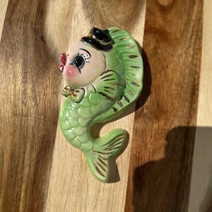 Handmade vintage porcelain mermaid ( pair of 2(